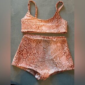 Snake Print Two-Piece Set
